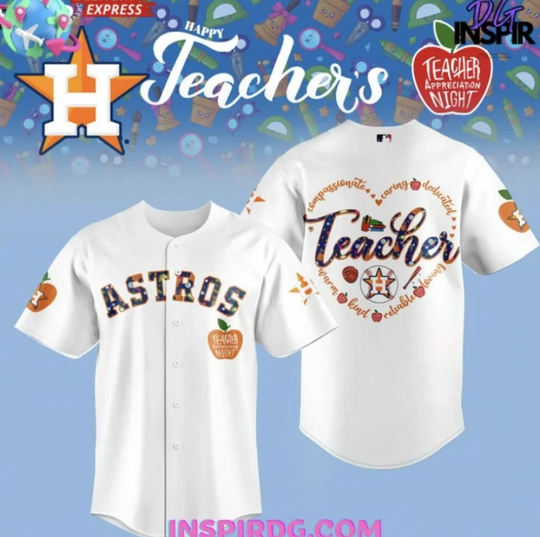 Houston Astro Teacher Night 2025 Baseball Jersey Size S-5Xl