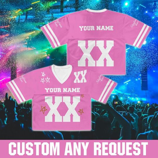 Personalized XX Stadium Tour Light Pink Croptop Women Jersey, Y2K Music Concert 2025 XX Pink Jersey, Croptop Women Uniform Jersey