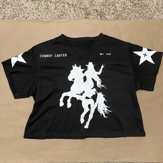 Beyonce Cowboy Carter Concert Jersey Black 2025