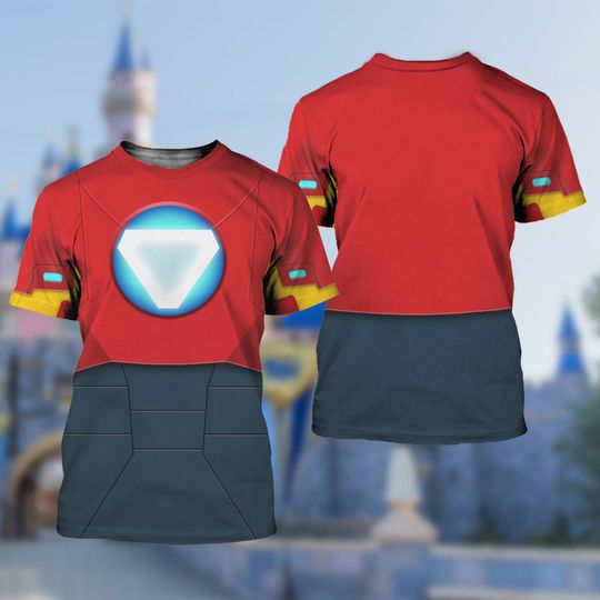 Marvel Iron Man and His Amazing Friends Costume T-shirt, Iron Man Junior Disney Cosplay Costume, Halloween Costume Shirt, Disneyland Outfit