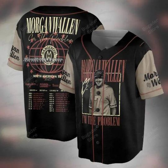 Wallen Western Baseball Jersey, Wallen Western Vintage Bootleg Baseball Jersey