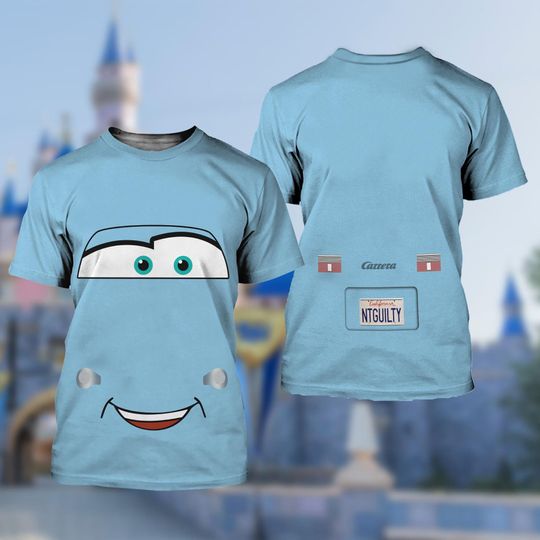 Sally Blue Car 3D Costume Shirt, Halloween Costume For Family Group T Shirt, Birthday Party Gift, Racing Car Shirt, Women Costume Cosplay