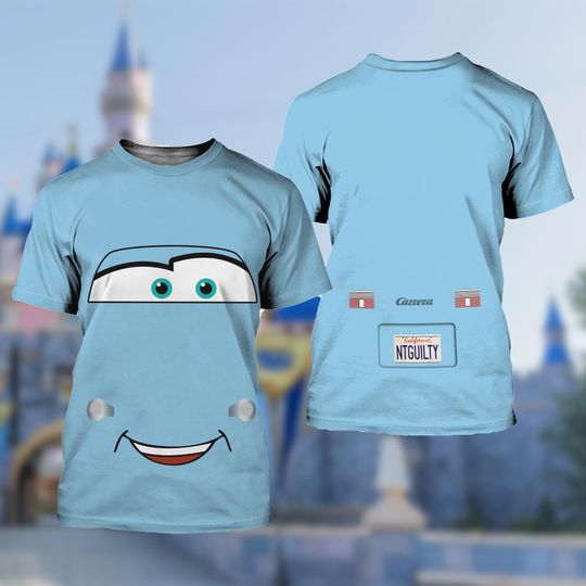 Sally Blue Car 3D Costume Shirt, Halloween Costume For Family Group T Shirt, Birthday Party Gift, Racing Car Shirt, Women Costume Cosplay