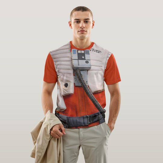 Poe Dameron Costume, Poe Dameron Cosplay , Poe Dameron T-Shirt , Star Wars Cosplay Costume, X-Wing 2.0, Comic Con, Rebel Pilot