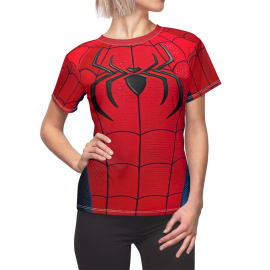 SpiderMan Women's Costume shirt Perfect for Comic Con,Spiderman cosplay tee , Spiderman halloween costume tee,