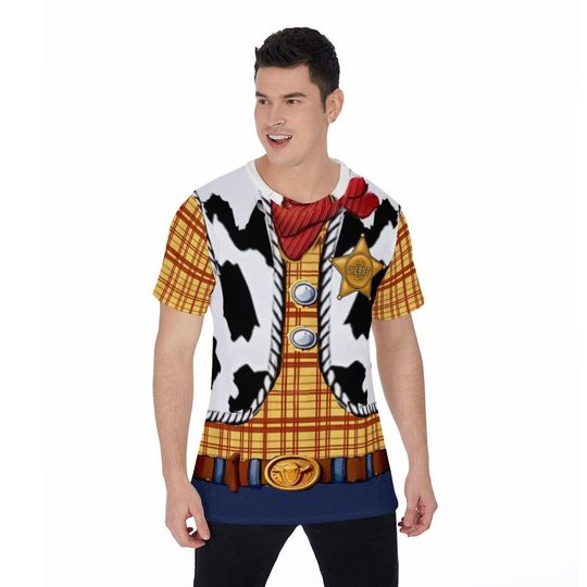 Woody Costume Shirt , Toy Story  Tee , Disney Cowboy Cosplay