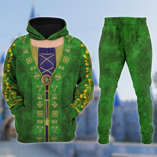 Disney Winifred Sanderson Hocus Pocus Hoodie Jogger Set, Halloween Costume, Cosplay Outfit