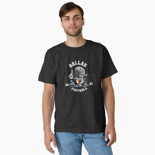 Vintage Dallas Football Shirt, Sunday Football, Dallas Football Fans Classic T-Shirt