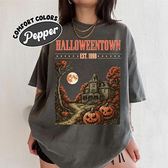 Halloweentown T-Shirt, Retro Shirt, Halloween Town Est 1998 Shirt, Matching Shirt Gift For Friend