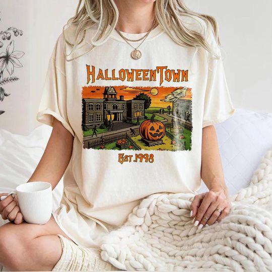 Halloweentown T-Shirt, Retro Shirt, Halloween Town Est 1998 Shirt, Matching Shirt Gift For Friend