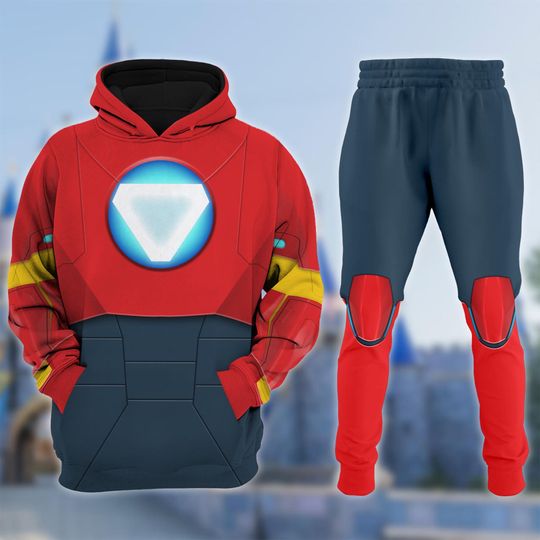 Marvel Iron Man and His Amazing Friends Costume Hoodie, Iron Man Junior Disney Cosplay Costume, Halloween Costume Shirt, Disneyland Outfit