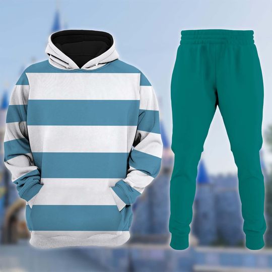 Captain Hook Hoodie Jogger Set, Mr Smee Costume 3D Hoodie, Mr Smee Costume Cosplay Vacation Trip, Gift For Him