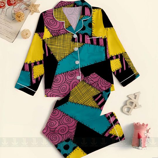 Sally Nightmare Before Christmas Unisex Pajamas Set, Spooky Season Pajamas