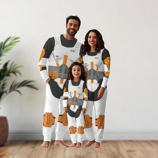 Commander Cody Family Pajamas, Star Trooper Costume PJs, Matching Halloween Sleepwear Set, Star Galaxy Cosplay Outfit