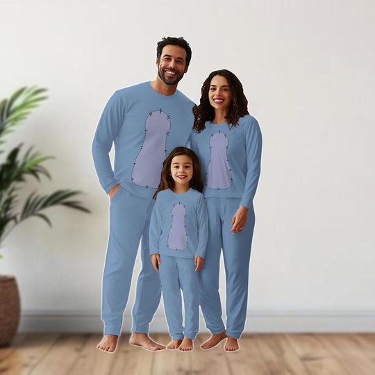 Eeyore Family Pajamas, Matching Costume Sleepwear Set, Winnie Inspired PJs, Cute Halloween Cosplay Loungewear