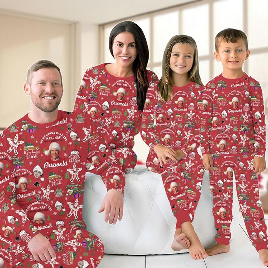 Clark Griswold Family Pajamas Set, National Lampoons Holiday Pajamas, Christmas Vacation Pjs, Movie Xmas Matching Pajamas For Party
