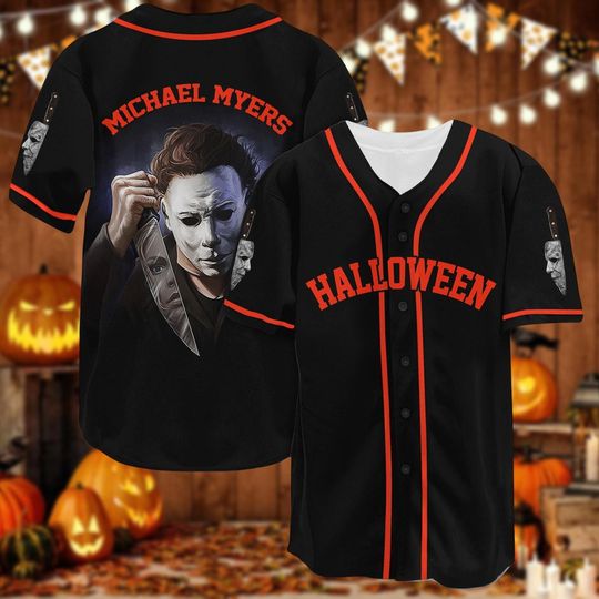 Michael Myers Baseball Jersey, Halloween Movie Baseball Shirt, Michael Myers Jersey, Horror Jersey, Scary Movie Shirt, Spooky Season
