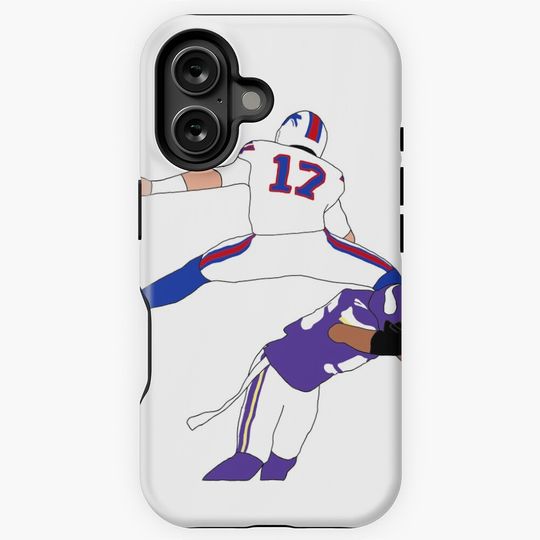 Buffalo Bills Josh Allen Hurdle iPhone Case, Gift For Fan
