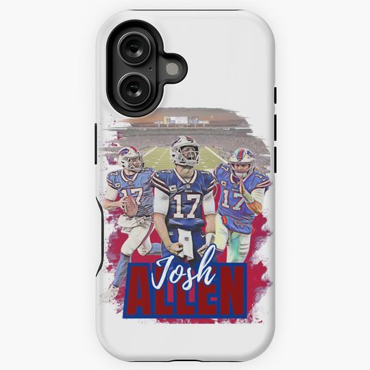 Josh Allen Fan Art iPhone Case, Gift For Fan