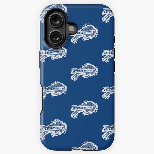 White Buffalo Bills Doodle iPhone Case, Gift For Fan