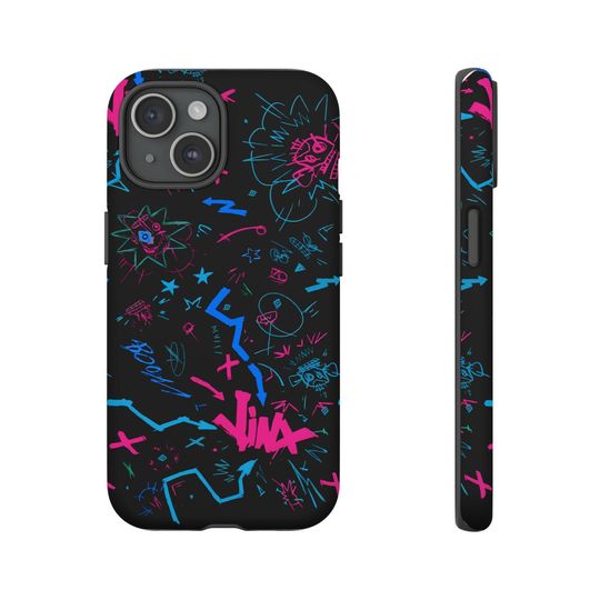 Jinx iPhone Case - Arcane Graffiti Neon Protective Cover