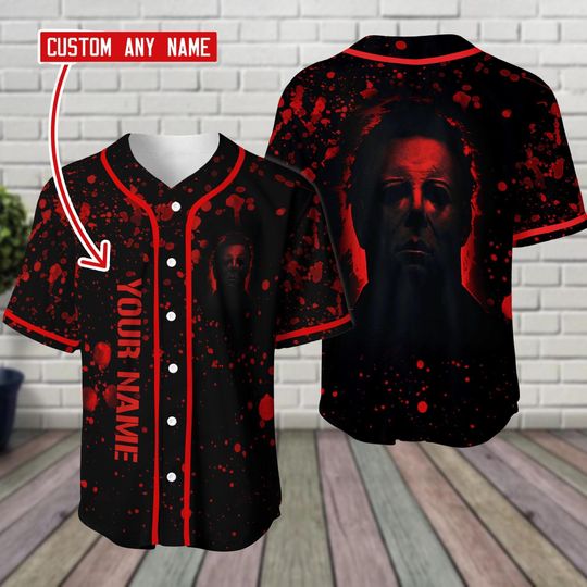 Halloween Michael Myers Baseball Jersey, Michael Myers Jersey Kids Shirt, Horror Movie Jersey, Halloween Jersey Shirt, Halloween Gift