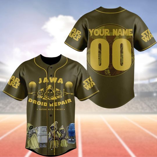 Custom Star Wars Movie Jersey Shirt, Jawa Droid Repair Jersey, Darth Vader Football Jersey, Han Solo Jersey Shirt, Galaxys Edge Jersey