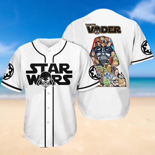 Darth Vader Baseball Shirt, Star Wars Movie Jersey, Darth Vader Football Jersey, Han Solo Jersey Shirt, Birthday Gift, Movie Shirt