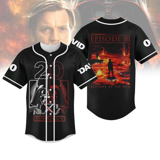 Personalized Star Wars Baseball Jersey, Revenge Of The Sith Jersey Shirt, Starwars Episode III Jersey, Darth Vader Baseball Jersey