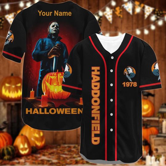 Custom Michael Myers Baseball Jersey, Halloween Movie Baseball Shirt, Michael Myers Baseball Youth Adult Jersey, Horror Jersey Shirt