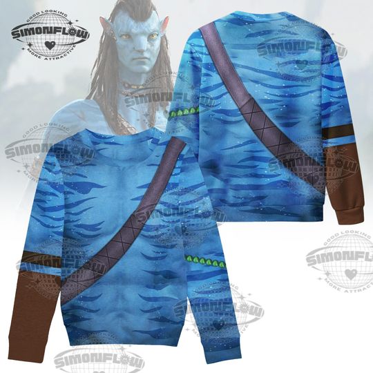 Halloween Jake Costume 3D Sweatshirt, Alien Cosplay , Way Water Sweatshirt, Avatar 3 Cosplay Shirt, Avatar Cosplay Matching Shirt
