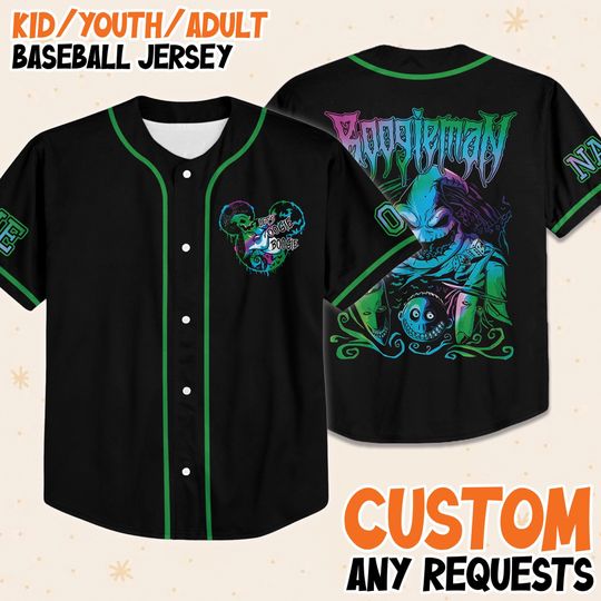 Oogie Boogie Halloween Baseball Jersey – Disney-Inspired Shirt for Spooky Park Trips