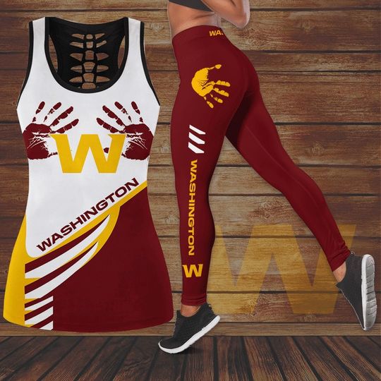 Washington Hollow Tank Top Legging Set, Women Yoga Set
