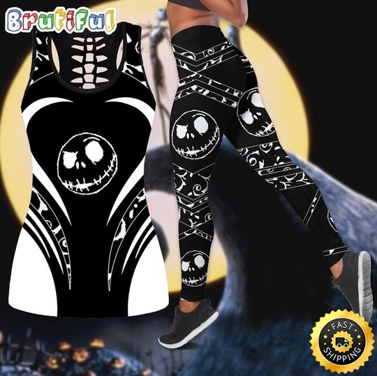Jack Skellington Women Tank Top Legging Set Outfit 3D All Over Print