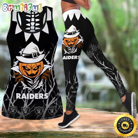 Las Vegas Raiders Pumpkin Halloween All Over Print 3D Tank Top Leggings Perfect Gift For Halloween