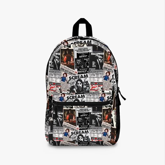 Horror Movie Enjoyer Backpack Halloween Scary Scream Terrifier Backpack UltraSpooky Movie Backpack Horror Fan Gear Halloween Accessories