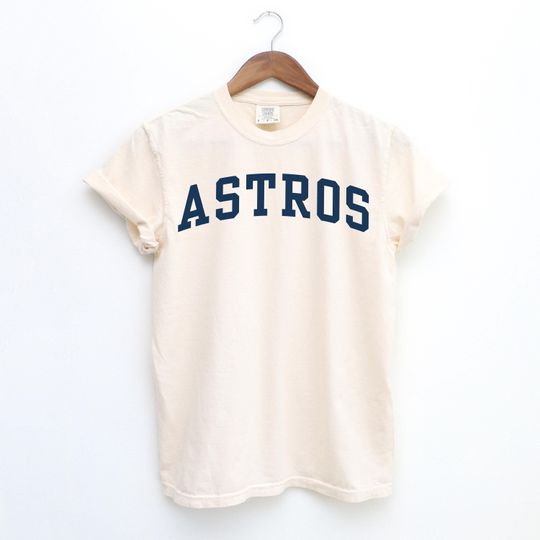 Comfort Colors Astros T-Shirt, Vintage Astros Tee, Ivory Astros T-Shirt, Throwback Astros Shirt, Astros Crewneck, Unisex Mens Womens