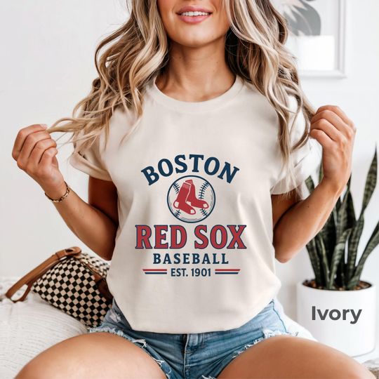 Retro Boston Baseball T-Shirt, Comfort Colors Red Sox Tee, Vintage Boston Fan Tee