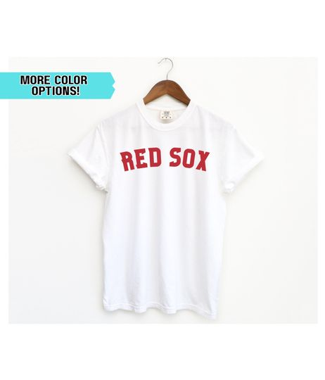 Vintage Red Sox T-Shirt, Ivory Red Sox Tee, Throwback Red Sox Shirt, Red Sox Crewneck, Comfort Colors Red Sox Top Unisex