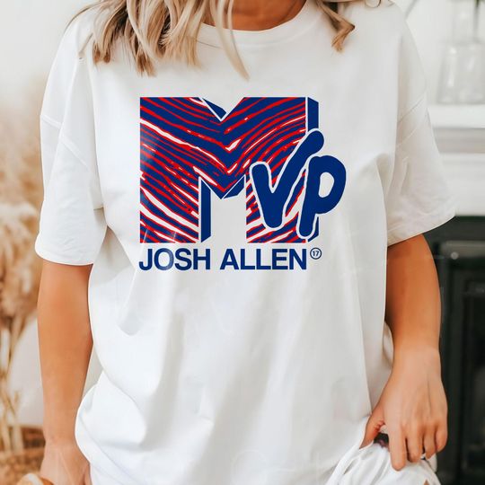 Josh Allen 17 MVP T-Shirt, Football Game Day Shirt, Sports Fan Tee, Go Bills Football T-Shirt, Unisex Sports Tee