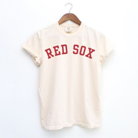 Comfort Colors Red Sox Vintage T-Shirt, Ivory, Unisex Crewneck