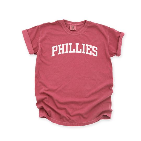 Comfort Colors Phillies T-Shirt, Unisex Baseball Throwback Tee