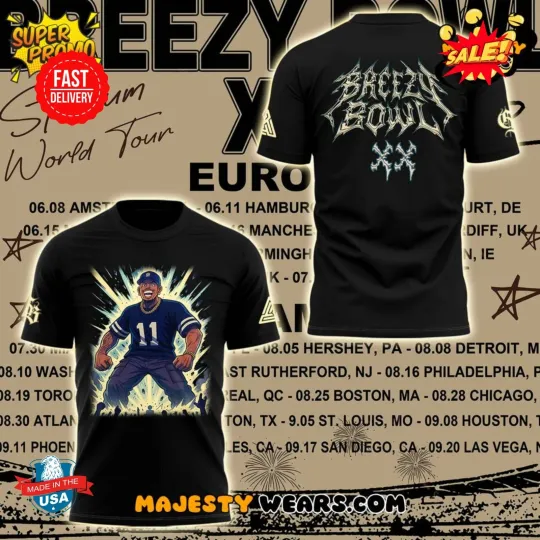 Chris Brown Breezy Bowl XX 2025 3D T-shirt