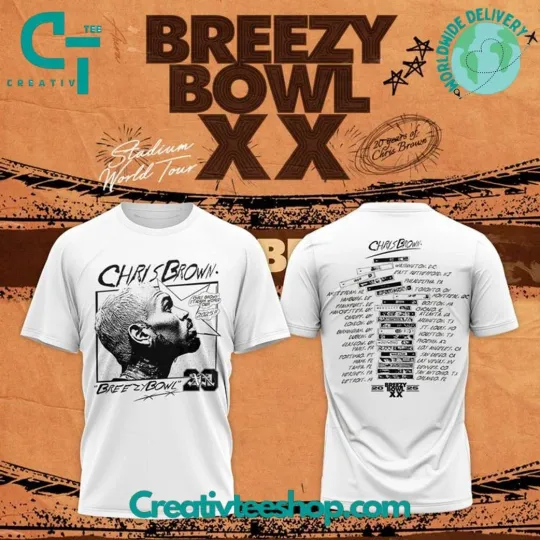 Chris Brown Breezy Bowl XX Scribble 2025 T-Shirt