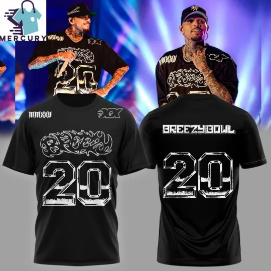 Chris Brown Breezy Bowl XX Tour 2025 Limited 3D Shirt