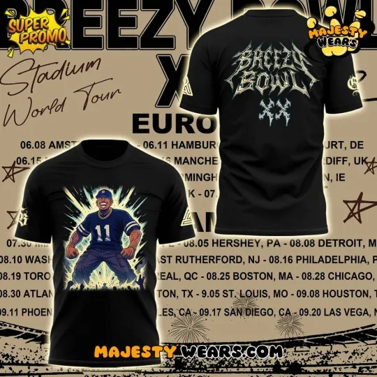 Chris Brown Breezy Bowl XX 2025 T-shirt