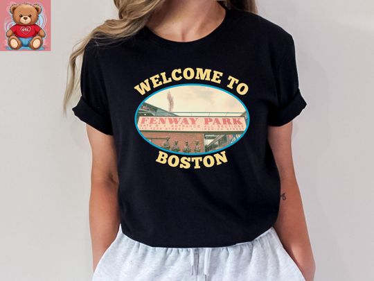 Retro Boston Fenway T-Shirt, Red Sox Baseball Tee, Vintage Stadium Design for Game Day