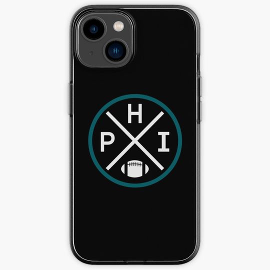 Retro Philadelphia Football Emblem Vintage PHI iPhone Case, Gift for Fan