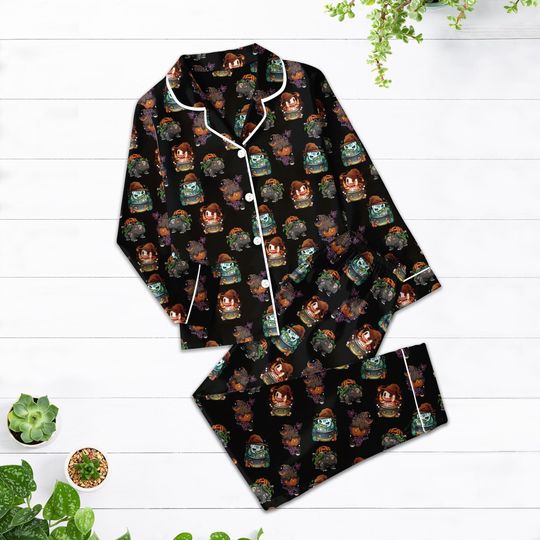 Halloween Poke pajamas long set, Anime Dream pyjamas, Halloween pajamas For Couple, Gift For Him, Poke Lover Y2K Crewneck PSH1671
