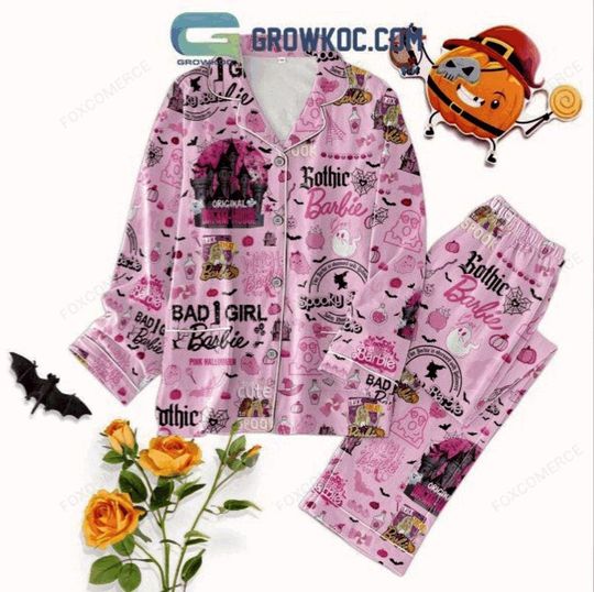 Barbie Pink Halloween Pajamas Set Trick Or Treat Dream House Style